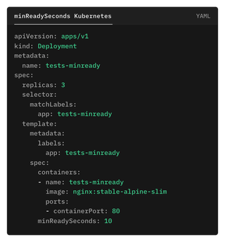 Is Your Kubernetes deployment failing at startup? The minReadySeconds property can help you